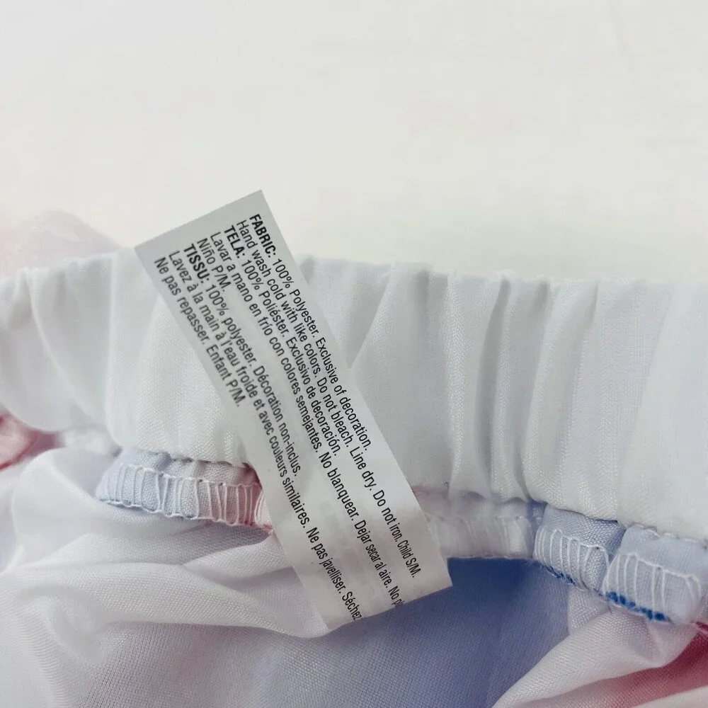 Child Size‎ S/M Patriotic Red White Blue Americana Mesh Tutu Play Halloween 410